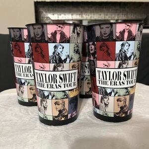 Taylor Swift Eras Tour Film Screening Set of Four Brand New Plastic Cups